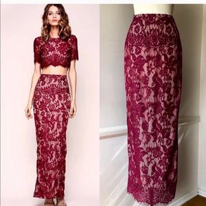 Stunning lace maxi skirt!